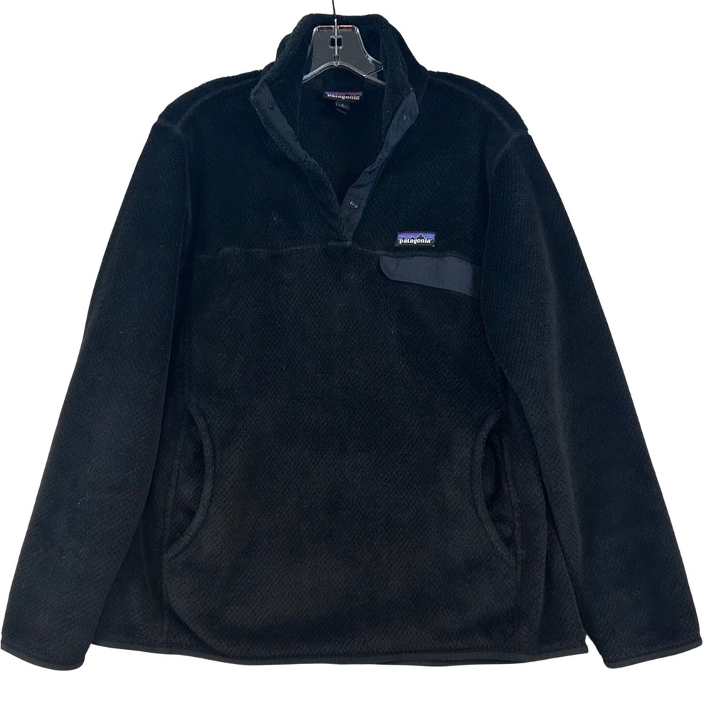 Patagonia Womens Re-Tool Snap-T Fleece Pullover Jacket Black •L• Gorpcore Layer